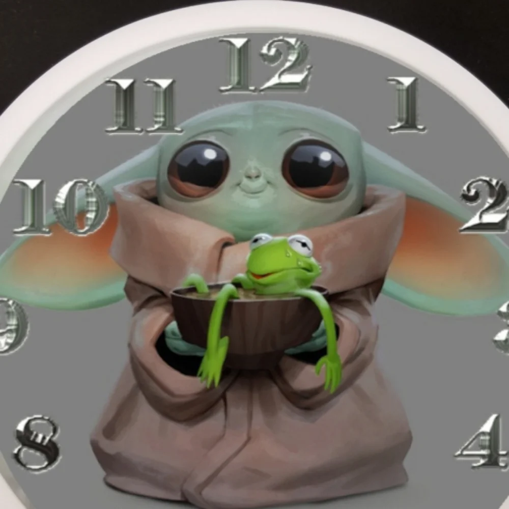 Baby yoda turns kermit the frog into hot soup